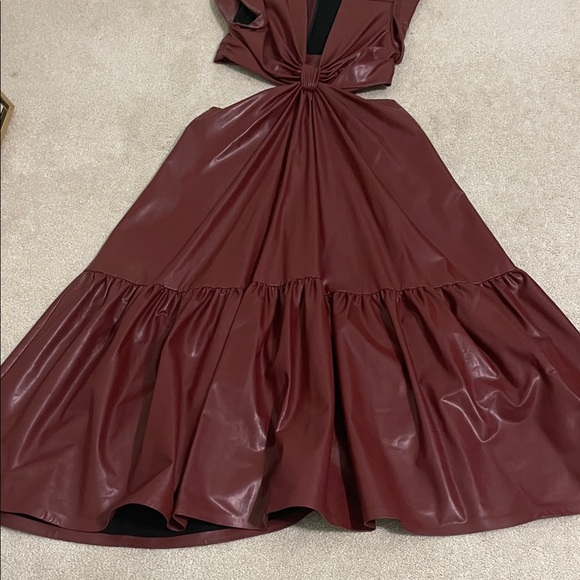 Cravesble Cranberry A.L.C.
Alexandria Faux Leather Cut-Out Dress - Picture 14 of 14